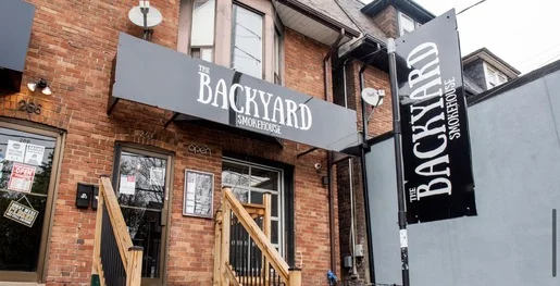 Smoked brisket platter at The Backyard Smokehouse Toronto on Dupont Street