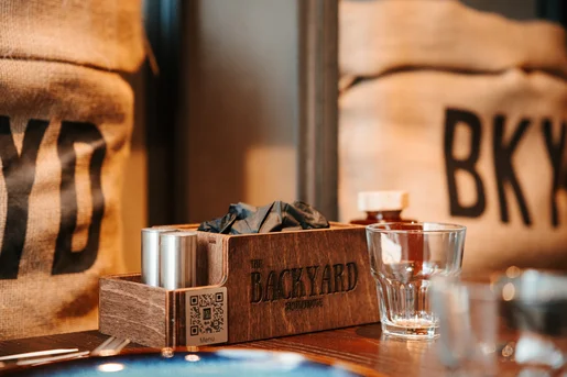 Halal BBQ group dining at The Backyard Smokehouse Toronto
