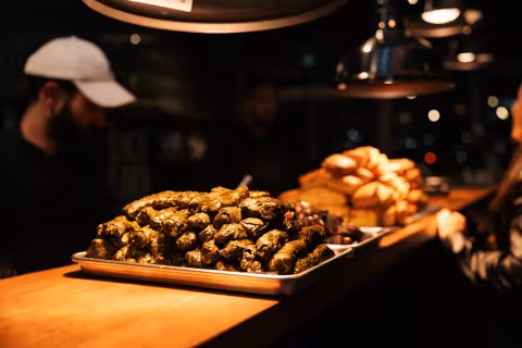 Fried appetizers under the heat lamp at Backyard Smokehouse Mississauga