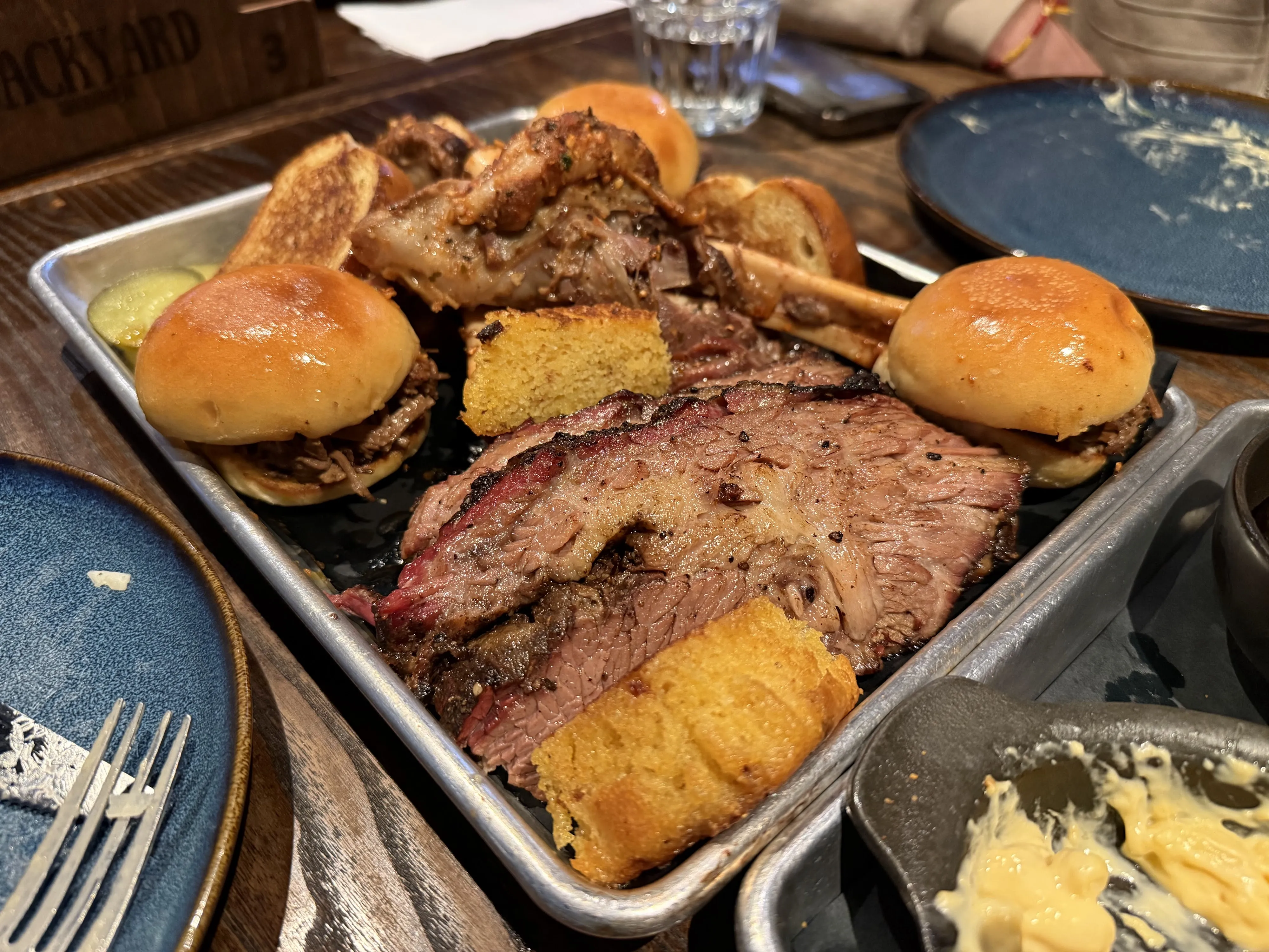 Slow-smoked beef ribs at Mississauga BBQ restaurant near Square One