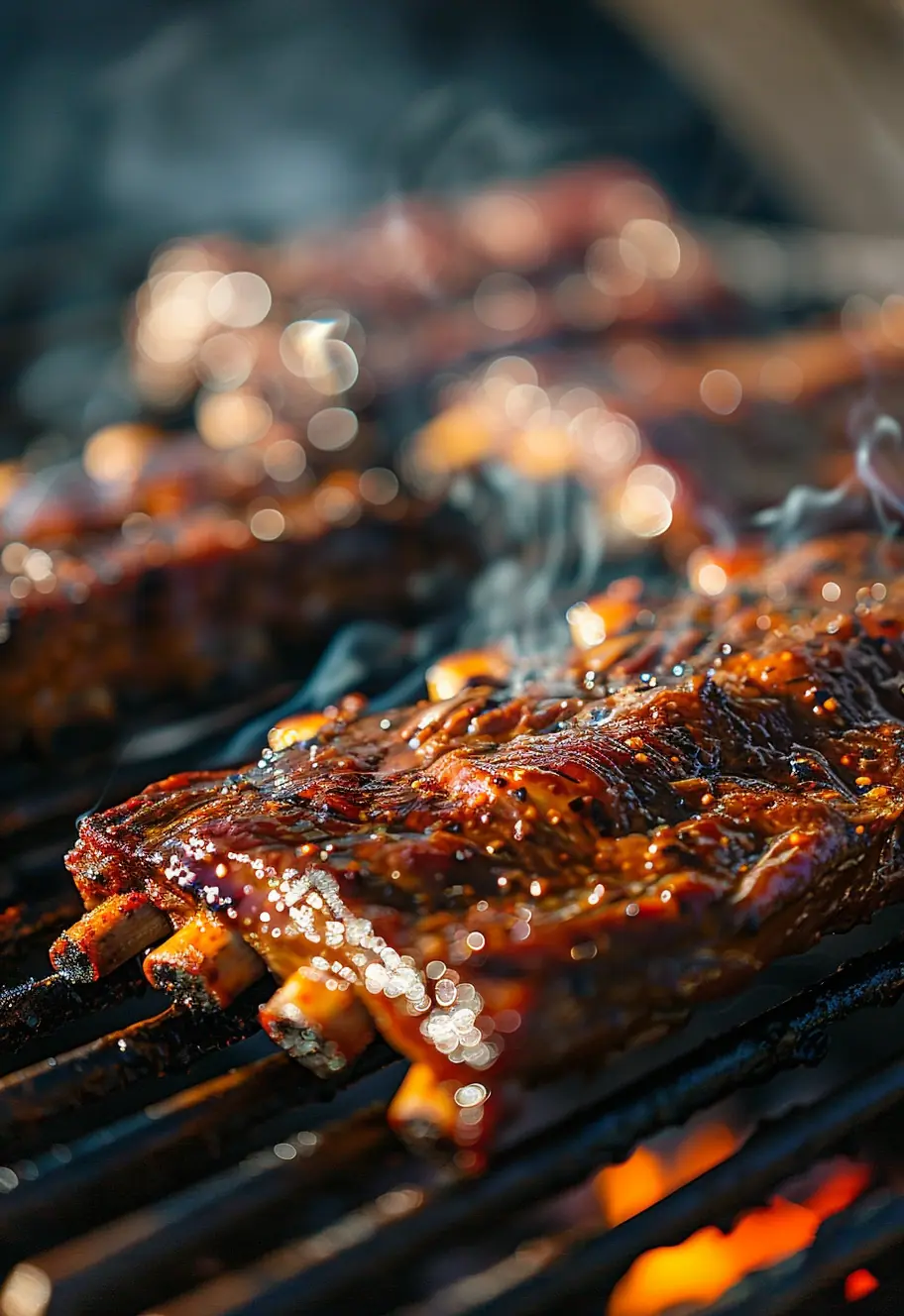 Best BBQ catering Mississauga events — Professional pitmaster preparing BBQ for a large event