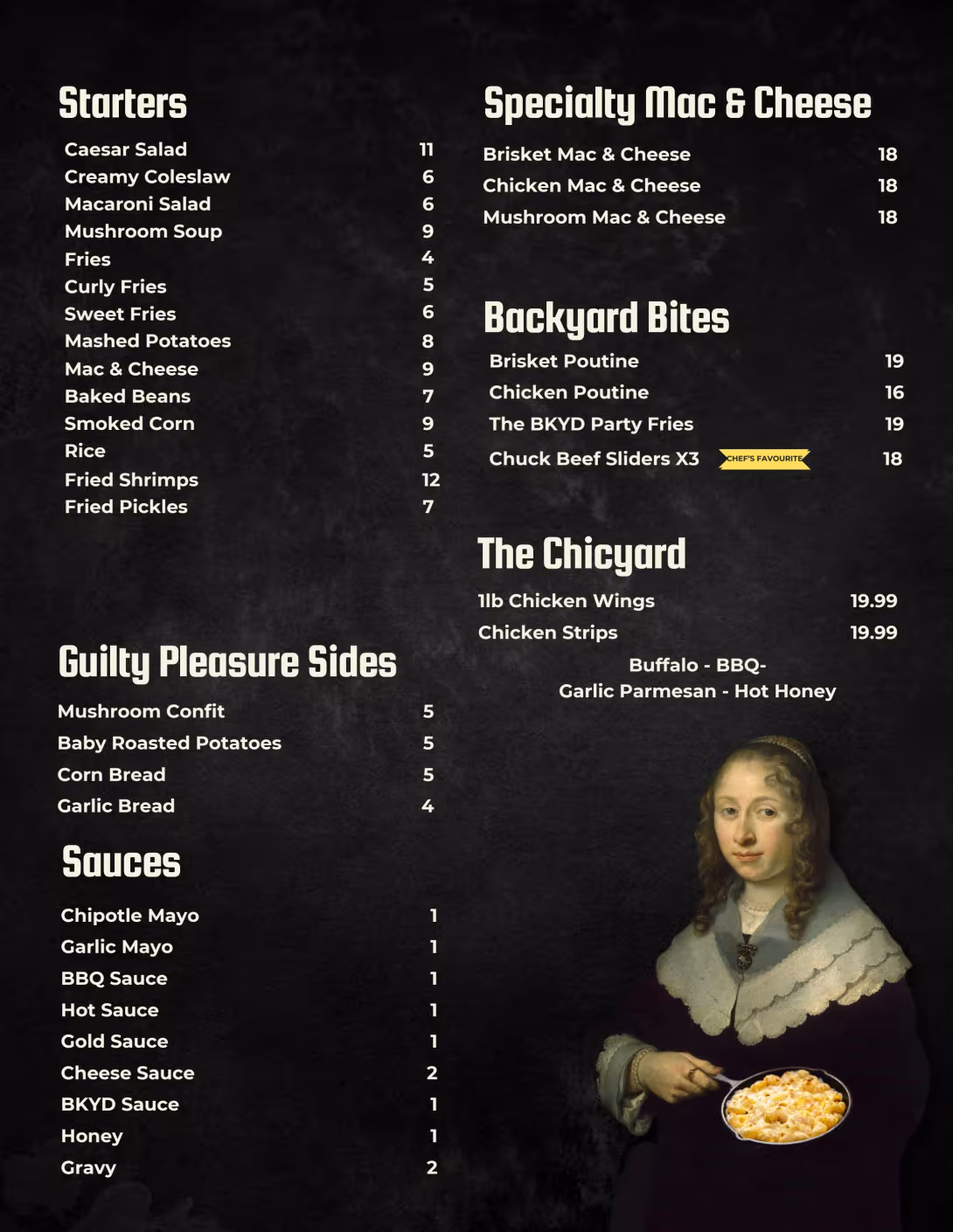 Toronto Menu halal BBQ menu page 1